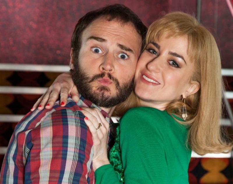 Oliver Lansley as Kenny Everett, with Katherine Kelly as his wife Lee