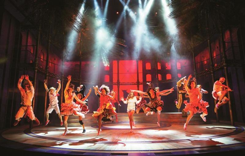 The cast of 'Viva Forever!' gather for a romp through "Spice up Your Life"