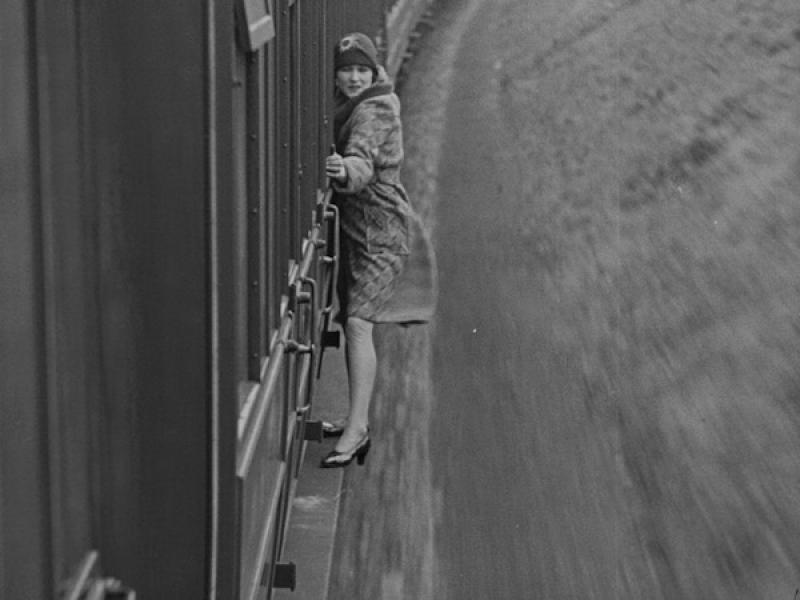 In those shoes? Intrepid Pauline Johnson tries to avert disaster in The Flying Scotsman.