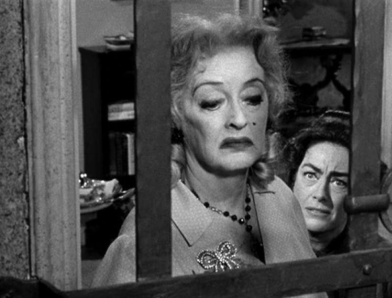 Her sister's sister: Bette Davis as Jane (left) and Joan Crawford as Blanche