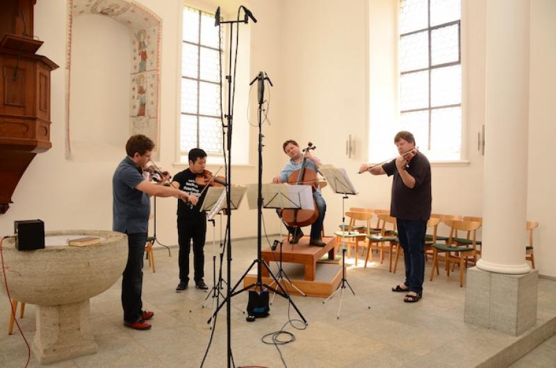 The Valentin Berlinsky Quartet in rehearsal