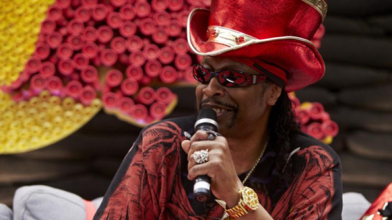 Bootsy Collins delivers a lecture to the Academicians