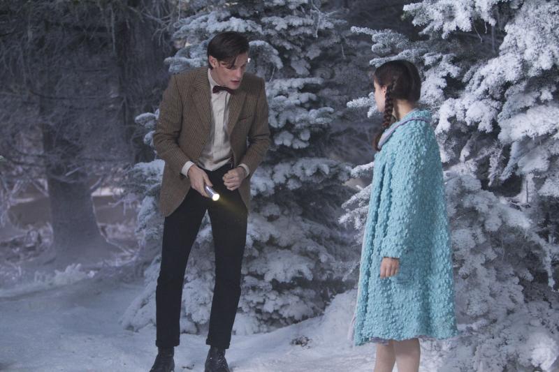 'The Doctor, the Widow and the Wardrobe': The Doctor (Matt Smith) and Lily Arwell (Holly Earl) begin to realise they haven't arrived in Narnia