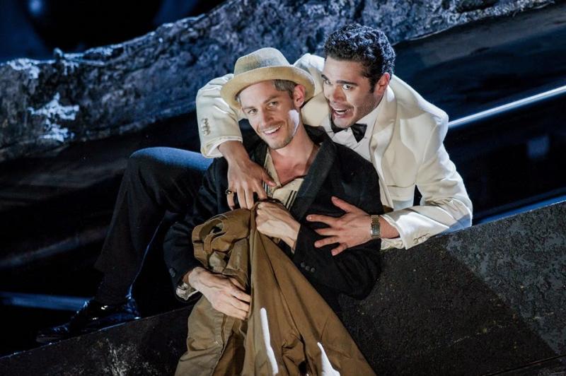 Boys on the town: Leporello (Edwin Crossley-Mercer) and Don Giovanni (Elliot Madore)