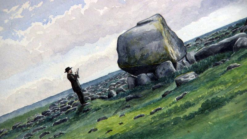 Keeping the stones of Ancient Britain standing: illustration from the Pitt Rivers album ‘Our Ancient Monuments’
