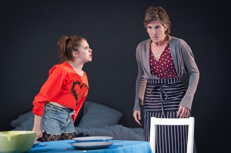 Family drama: Bel Powley and Tamsin Greig in ‘Jumpy’