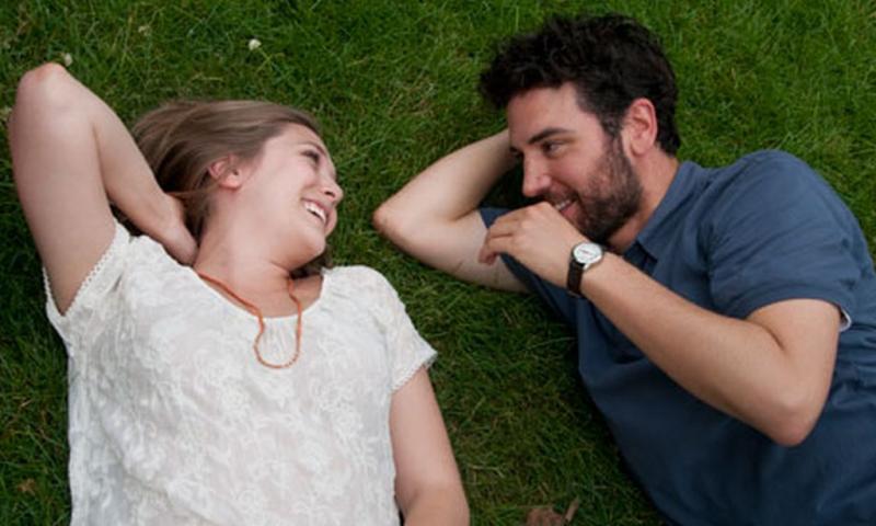Age difference, us? Elizabeth Olsen and Josh Radnor have a lie-down to do the maths