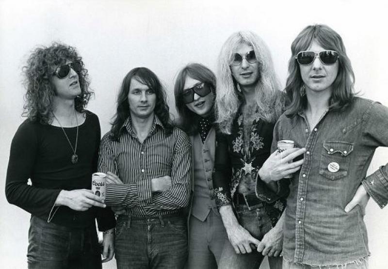 Mott the Hoople: before their glam rock makeover with Ian Hunter on the left sporting his corkscrew hair ‘n’ shades combo