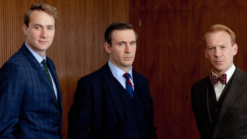 Doctors in clover: (left to right) Richard Truscott (Oliver Chris), Otto Powell (Jack Davenport) and Charlie Enderbury (Shaun Dingwall)