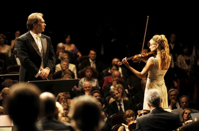 It'll all be all right on the night: Alexei Guskov conducts Mélanie Laurent in 'The Concert'