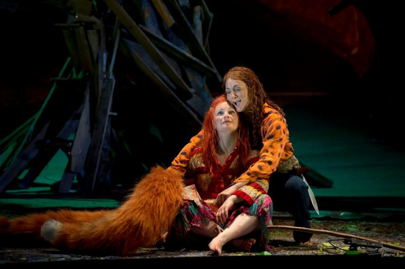 Love in the forest: the Vixen (Lucy Crowe) finds her fox (Emma Bell)