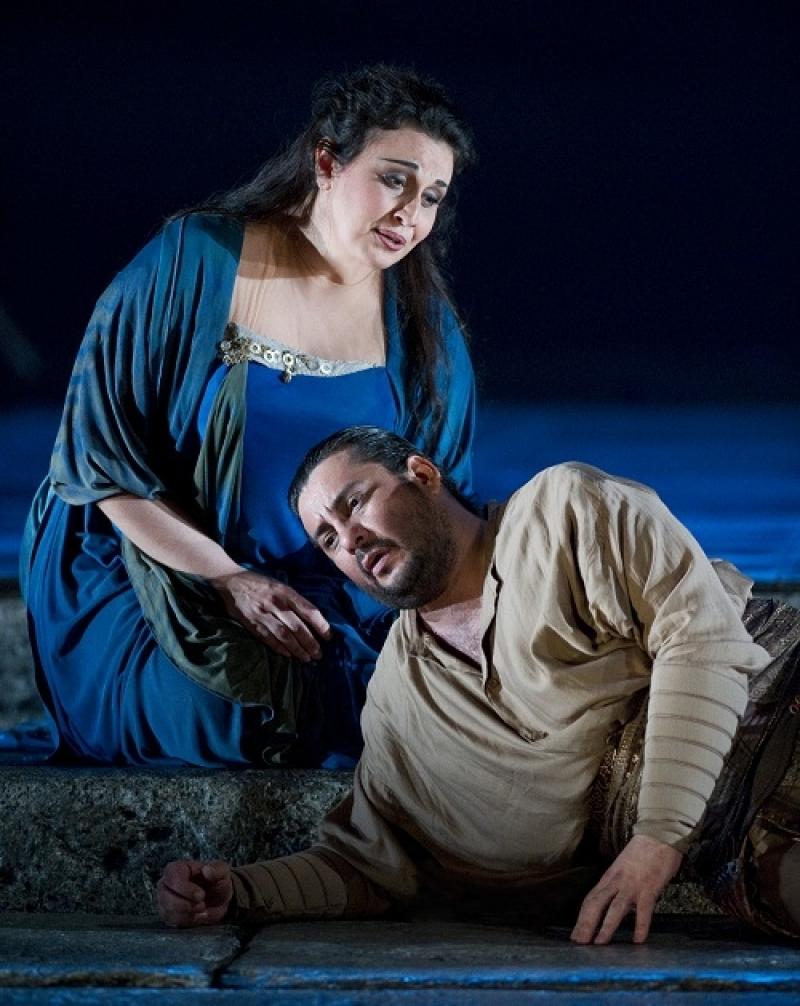 The hero and the slave-girl: Micaela Carosi as Aida and Marcelo Alvarez as Radames