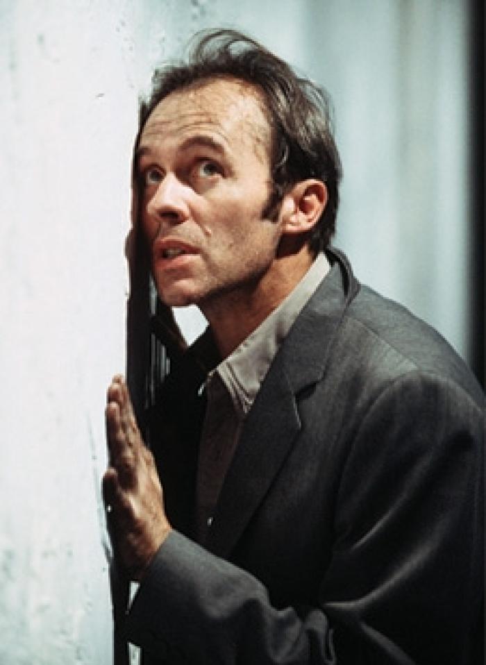 'Can you hear me over there?' Actor Stephen Dillane in the Almeida's 2005 production of 'Macbeth'