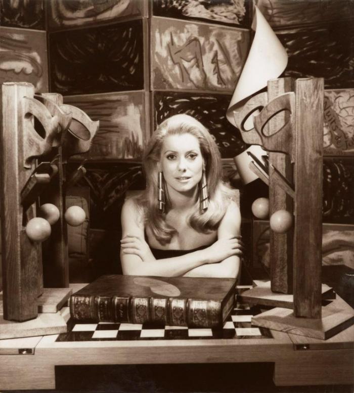 Catherine Deneuve, 1968, by Man Ray