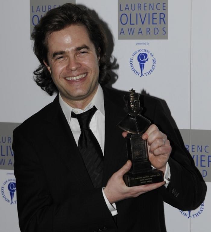 Rupert Goold, best director for Enron: 'At the Oliviers, anything can happen. Goold forgot the name of the theatre where the play is on'