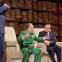 An ailing Mao (Robert Brubaker) expounds to Richard Nixon (James Maddalena) in the first act of John Adams's masterpiece