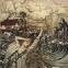 Undine beneath the waves of the Danube: Arthur Rackham's iconic illustration