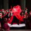 Giving it a red hot go: Arturo (Aled Hall) prepares for his wedding night