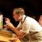 Make paint, not war: Jeremy Lloyd plays the peace-minded Jumbo, with Julia Hills (right)