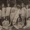 Young Ben Britten as Tom the Water Baby on his mother's knee, centre: amateur dramatics in Lowestoft, June 1919
