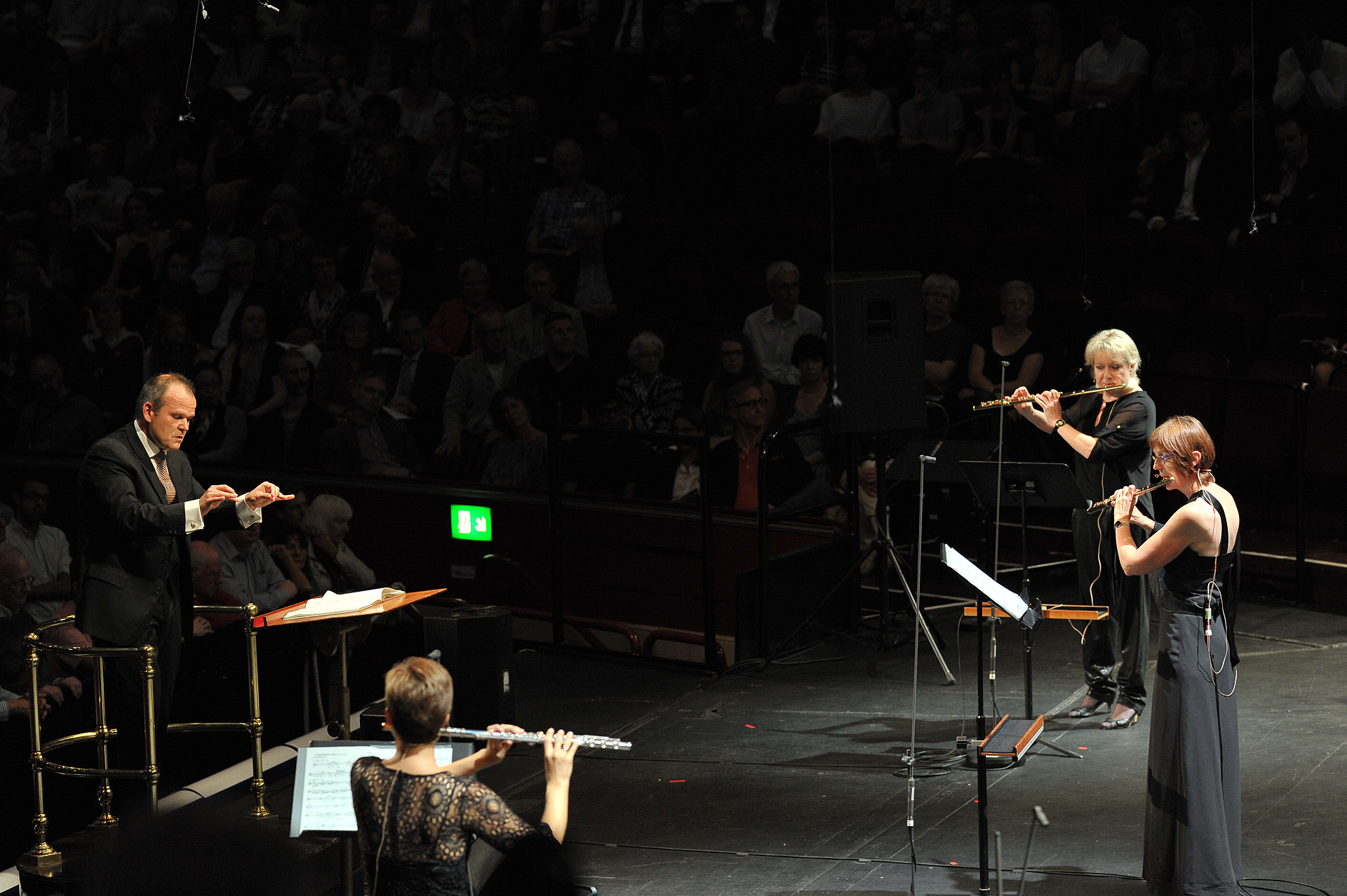 Sophie Cherrier, Dagmar Becker and Anne Romeis in a BBC Proms performance of ...explosante-fixe...