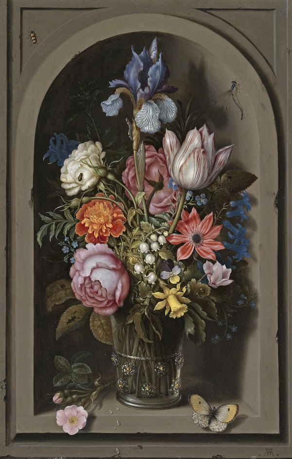 Ambrosius Bosschaert the Elder, Vase with Flowers in a Niche, about 1615 Private collection, © Photo courtesy of the owner