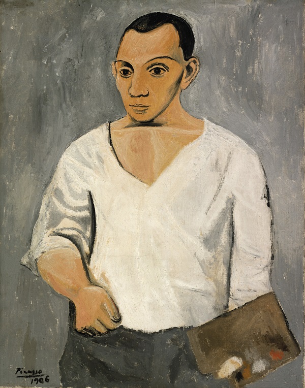 Pablo Picasso, Self-Portrait with Palette, 1906; Philadelphia Museum of Art: A. E. Gallatin Collection, 1950