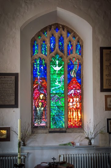 Piper's Britten memorial window in Aldeburgh Church by Robert Workman