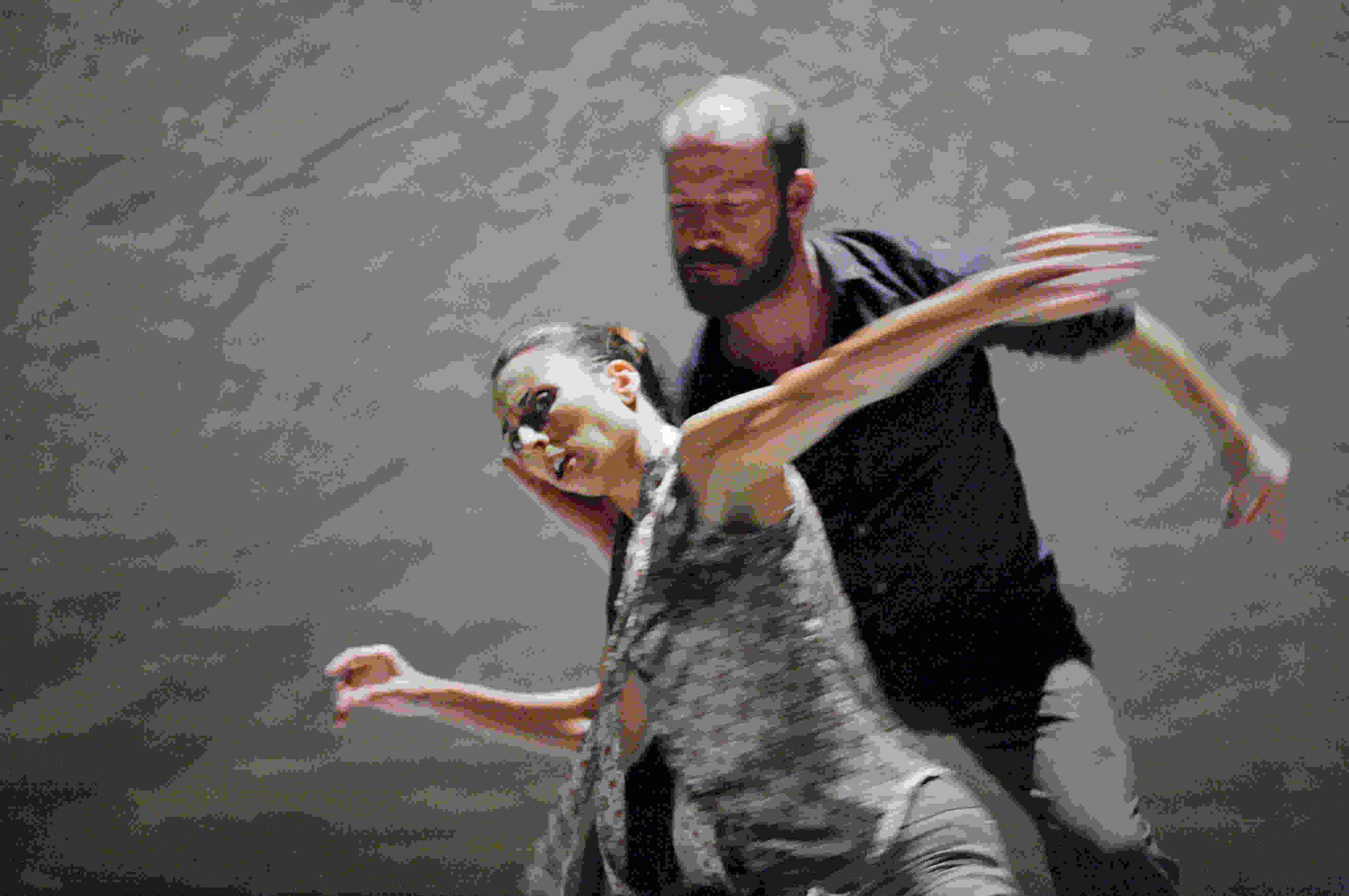 Eric Beauchesne as Prospero and Sandra Marín Garcia as Ariel in The Tempest Replica