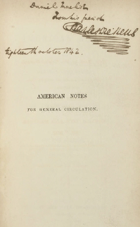 Dickens American Notes front