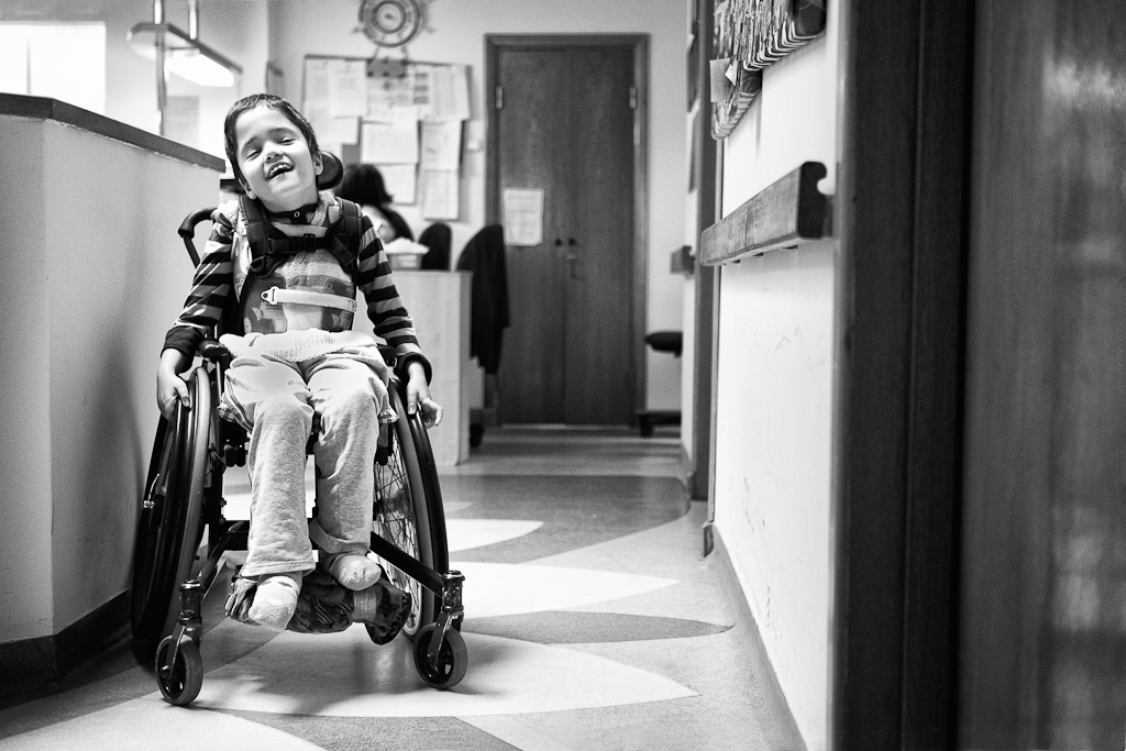 hospice girl in wheelchair