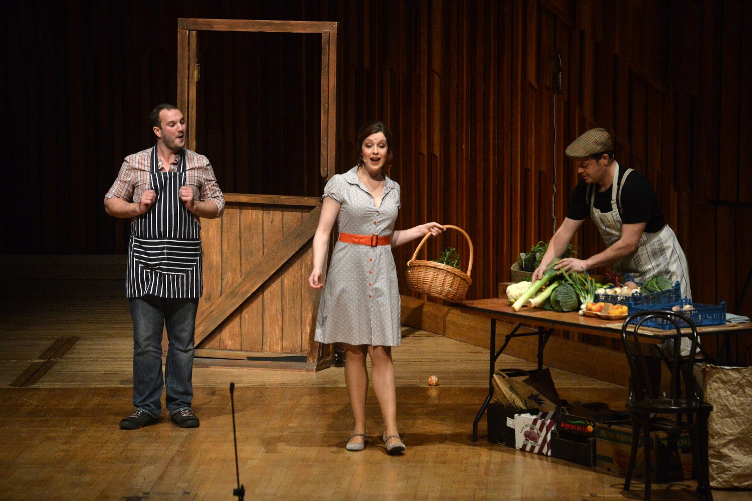 Marcus Farnsworth, Kitty Whately and Andrew Staples in the Barbican Albert Herring