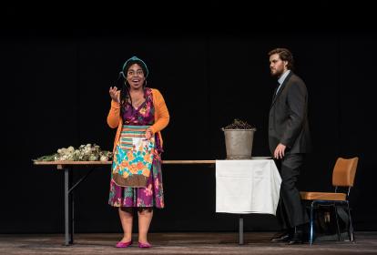 Francesca Chiejina and Thomas Atkins in a scene from Mascagni's 'L'amico Fritz'