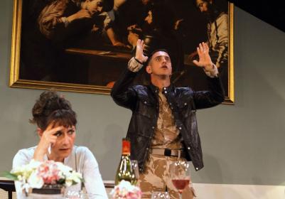 Guess who's coming to dinner: Alexandra Gilbreath and Stephen Hagan in 'Dessert'