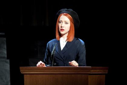 In the box: Catherine Steadman in ‘Witness for the Prosecution’