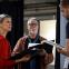 In rehearsal: Sarah-Jane Potts, Barrie Rutter and Matt Booth