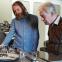 Pete Hutchison (left) with sound engineer Sean Davies: 'This is when music was at its best'