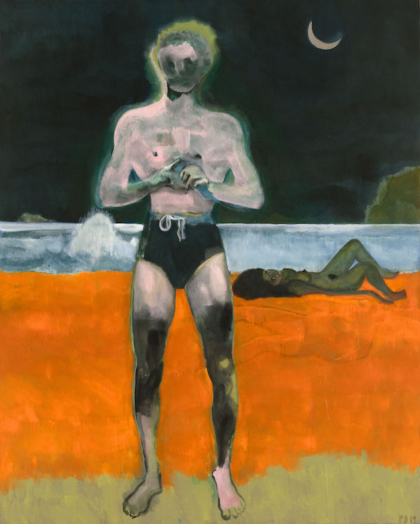 Bather (Night Wave), 2019 © Peter Doig. All Rights Reserved, DACS 2019. Courtesy Michael Werner Gallery, New York and London.