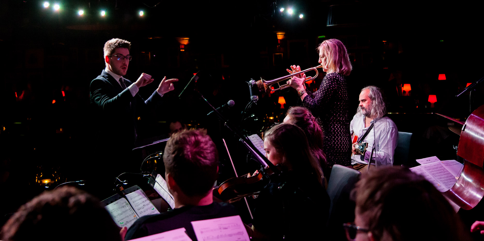 Phil Meadows conducting the Engines Orchestra