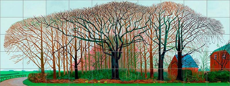 David Hockney, Big Trees Near Warter, 2007
