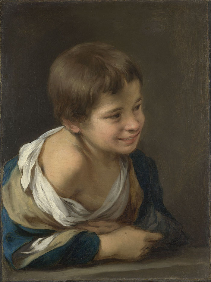 A Peasant Boy leaning on a Sill - Bartolomé Esteban Murillo, about 1675