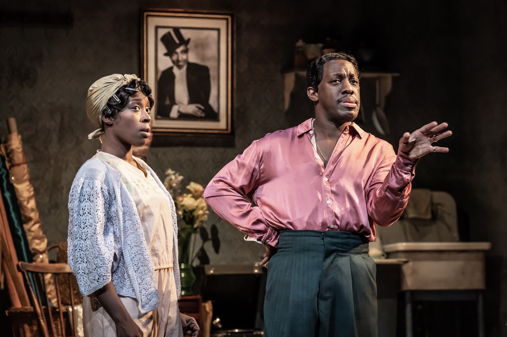 Ronkẹ Adékoluẹjo (Delia) and Giles Terera (Guy) in Blues for an Alabama Sky. Photo by Marc Brenner_197