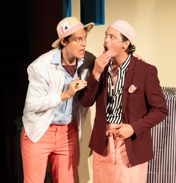 Samuel Kibble as Count Almaviva and Henry Neill as Figaro in Clonter Opera's production of The Barber of Seville. credit Edward Robinson  (578x600)