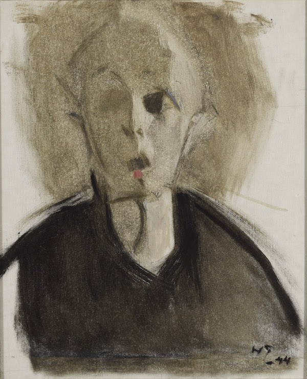 Helene Schjerfbeck, Self-portrait with Red Spot, 1944. Gösta and Bertha Stenman Donation. Finnish National Gallery / Ateneum Art Museum; photo: Hannu Aaltonen