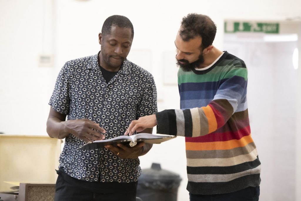 Matt Henry (left) in rehearsal for 'One Night in Miami'