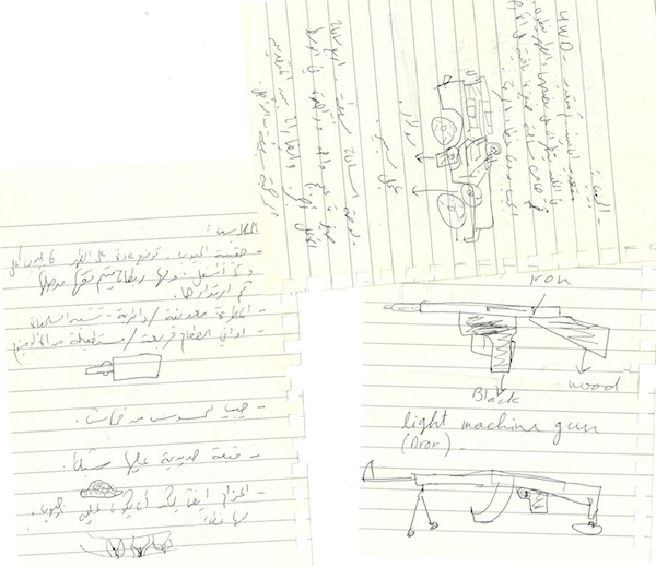 Adania Shibli's notes
