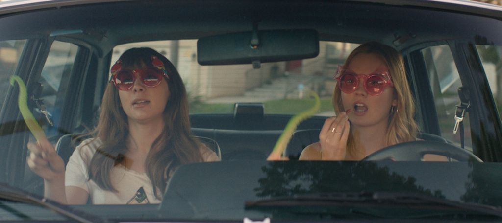 Hannah Marks and Liana Liberato in 'Banana Split' 