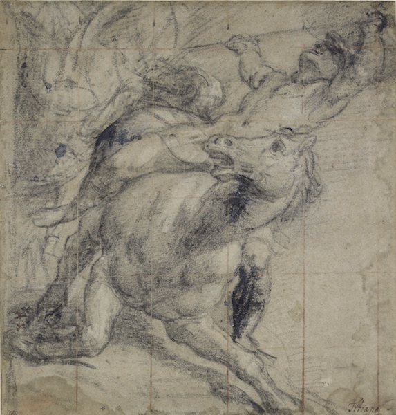 Titian, A Horse and Rider Falling, 1530s