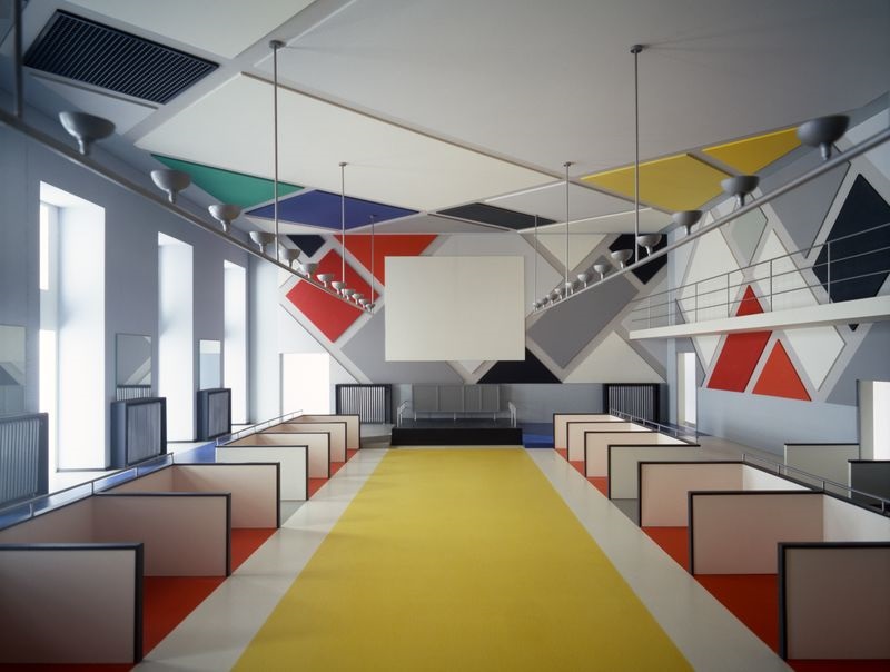 Theo van Doesburg, A maquette of the redesigned interior of the Arbette  amusement centre in Strasbourg, which Arp, his wife, and Theo Van Doesburg collaborated on. Photo: Cary Markerink/ Kröller-Müller Museum