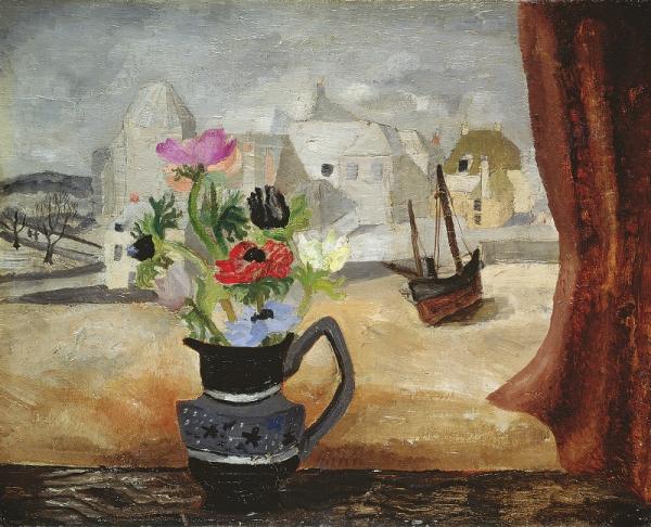 Christopher Wood, Anemones in a Cornish Window , 1930 © Leeds Museums and Galleries (Leeds Art Gallery) / The Bridgeman Art Library